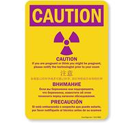 SmartSign Étiquette « Caution - If You are Pregnant Please Notify The Technologist » | Vinyle laminé 17,8 x 25,4 cm