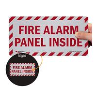 SmartSign Étiquette « Fire Alarm Panel Inside » - 12,7 x 25,4 cm - Réfléchissante 3M de qualité ingénieuse