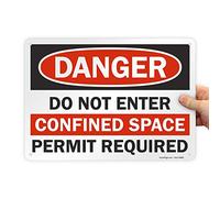 SmartSign Panneau « Danger - Do Not Enter Confined Space, Permit Required » | 25,4 x 35,6 cm en plastique