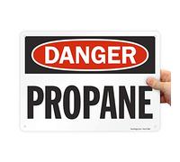 SmartSign Panneau de sécurité OSHA en aluminium, légende « Danger : propane », 25,4 cm de haut x 35,6 cm de large, noir/rouge sur blanc