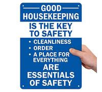 SmartSign Panneau en plastique « Good Housekeeping Is The Key To Safety » 25,4 x 35,6 cm