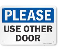 SmartSign Panneau « Please - Use Other Door » | 17,8 x 25,4 cm en plastique
