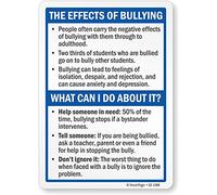 SmartSign Panneau « The Effects of Bullying, What Can I Do About It » en aluminium 30,5 x 45,7 cm