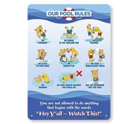 SmartSign Plaque en métal avec inscription en anglais « You Are Not Allowed To Do Anything That Begins With Hey Y'all - Watch This » - Imprimée - En aluminium laminé antirouille - Multicolore - 35,6 x 25,4 cm