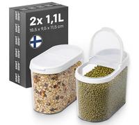 SmartStore boîte alimentaire, lot de 2 boites de conservation 1,1L I récipient transparent facile à verser I boîtes fraîcheur alimentaires I boîtes de rangement cuisine I ideal produits secs noix