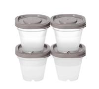 SmartStore | Boîte de conservation alimentaire 4 x 0,5 dl | Gris | Compatible lave-vaisselle, frigo, congélateur, micro-ondes | Apte alimentaire et sans BPA | L5.5 x W5.5 x H10 cm
