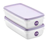 SmartStore Boite de conservation des aliments 1.2L Lot de 2 | Boite congelation alimentaire, convient au réfrigérateur et au congélateur | Boîte repas sans BPA, réutilisables, lavables au micro-ondes