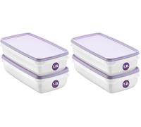 SmartStore Boite de conservation des aliments 1.2L Lot de 4 | Boite congelation alimentaire, convient au réfrigérateur et au congélateur | Boîte repas sans BPA, réutilisables, lavables au micro-ondes