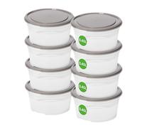 SmartStore Boîte de conservation étanche 0,45L - Lot de 8 | Compatible lave-vaisselle et micro-ondes | Préparation de repas pour la boîte à lunch | Alimentaire approuvé, sans BPA | L12xW12xH6,5cm