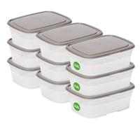 SmartStore Boîte de conservation étanche 0,8L - Lot de 9 | Compatible lave-vaisselle et micro-ondes | Préparation de repas pour la boîte à lunch | Alimentaire approuvé, sans BPA | L16,5xW12,5xH6,5cm
