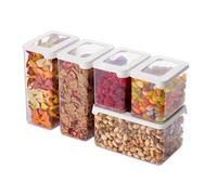 SmartStore Boites de rangement cuisine avec couvercle kit de démarrage - Lot de 5-20 % de plastique biosourcé, compatible lave-vaisselle - Boîte de rangement cuisine - 2x 0.8L, 2x 1.6L, 1x 1.65L