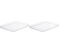 SmartStore Couvercle Boîte de Rangement Compact L Large | Transparent Plastique | Fabriqué en Finlande | BPA (Lot de 2)