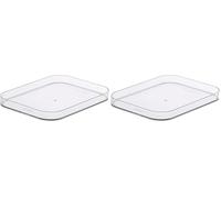 SmartStore - Couvercle Boîte de Rangement Compact S - Transparent - Rangez Votre Maison avec Style et Praticité - Plastique Sans BPA - Conçu et Fabriqué en Finlande (Lot de 2)