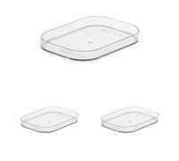 SmartStore - Couvercle Boîte de Rangement Compact XS - Transparent - Rangez Votre Maison avec Style et Praticité - Plastique Sans BPA - Conçu et Fabriqué en Finlande (Lot de 3)