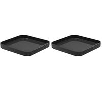 SmartStore | Couvercle Carré | Gris | Organisateur de cuisine, salle de bain, bureau, réfrigérateur | Apte alimentaire et sans BPA | Garantie 10 ans | L20 x W20 x H2.5 cm (Lot de 2)