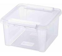 SmartStore HOME Clipbox 12, 8 litres, 28 x 28 x 17 cm, avec couvercle transparent, transparent