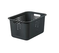 SmartStore Panier de Rangement en Plastique Recyclé - Bac Sans Couvercle - Taupe - Emboîtable et Empilable - Garantie 10 ans - L 37 x l 28 x H 20 cm - 13L