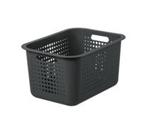 SmartStore Panier de Rangement en Plastique Recyclé - Bac Sans Couvercle - Taupe - Emboîtable et Empilable - Garantie 10 ans - L 37 x l 28 x H 20 cm - 13L