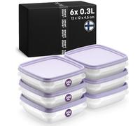 SmartStore Petit Boite de conservation des aliments 0.3L Lot de 6, Mini-Boite congelation alimentaire, convient au réfrigérateur et au congélateur, sans BPA, réutilisables, lavables au micro-ondes