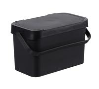 SmartStore Poubelle à déchets alimentaires 5 L | Noir | Recyclage et compost de cuisine | Poubelle avec poignées | Plastique recyclé | Garantie 10 ans | L 29 x l 17 x H 17 cm