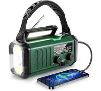 SmartStuff4U Radio solaire d'urgence à manivelle - 10 000 mAh - Appareil parfait pour la maison, l'extérieur, le camping et la survie