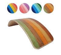 SmartToys4U Planche d'Équilibre en Bois pour Enfants - Planche Montessori Bébé, Balance Board Sensorielle, Adaptée à l'Autisme, Bascule en Bois Naturel, Yoga & Fitness pour Adultes (Earth)