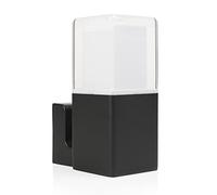 Smartwares Applique murale extérieure design Black Outdoor - 12 W - 800 lm - Lumière blanc chaud - Éclairage vers le haut - Aluminium - IP44