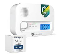Smartwares Détecteur de monoxyde de carbone FGA-13041 – Capteur 10 ans, écran & bouton de test