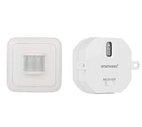 Smartwares Détecteur de Mouvement et Interrupteur Encastrable, 1000 W, 30 m | Minuterie réglable, Sensibilité ajustable, Fréquence 433,92 MHz, 2 piles AAA incluses, Compatible Plug & Connect, SH4-99569