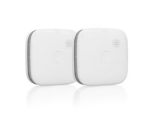 Smartwares Détecteurs de Fumée interconnectables - Lot de 2 - Jumelez jusqu'à 24 détecteurs Entre eux - Pile 5 Ans - Capteur Optique - Indicateur Lumineux - Bouton de Test/Silencieux - FSM-11652