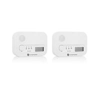 Smartwares Détecteurs de monoxyde de Carbone FGA-13042 - Lot de 2 - Capteur 10 Ans - Piles 3 Ans - avec écran et Bouton de Test Blanc