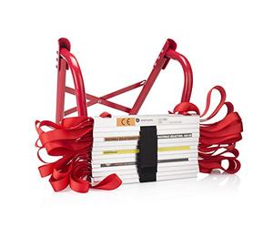 Smartwares Échelle de Secours - Rouge - Acier - 4.5 m de Long - 450 kg Max - Idéale pour Une évacuation du 1er étage - 10.015.18