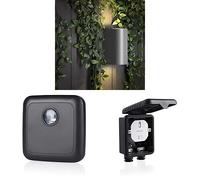 Smartwares - Kit d'automatisation de l'éclairage de jardin - Capteur de luminosité, applique murale extérieure et boîte de jonction domotique pour éclairage - SH4-90158 et 10.010.51 et SH4-90451