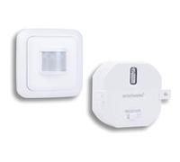 Détecteur de Mouvement sans Fil Intérieur Smartwares SH5-SET-ST - avec récepteur encastrable - pour Lampes et appareils Jusqu'à 1000 Watts