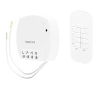 Smartwares Kit domotique Plug & Connect - Variateur de lumière - Télécommande et module sans Fil SH4-99560 Blanc