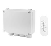 Smartwares Kit domotique sans fil pour appareils extérieurs Plug & Connect - Boîtier et télécommande - 3 canaux SH4-99652 Blanc