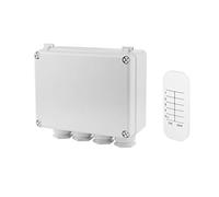 Smartwares Kit pour Jardin Plug & Connect - Boîtier de Commutation multicanal et télécommande pour Le contrôle de l’éclairage extérieur - Jusqu’à 3X 400 W - Portée sans Fil Jusqu’à 30 m - SH4-99652