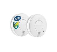 Smartwares Lot de 2 détecteurs de fumée FSM-11517 - NF - Capteurs optiques 10 Ans - Piles 5 Ans remplaçables