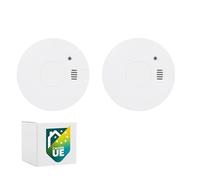 Smartwares Lot de 2 détecteurs de fumée - Piles 5 Ans remplaçables - Détection Rapide et fiable - 85 DB - FSM-11752