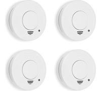 Smartwares Pack de 4 détecteurs de fumée/détecteurs d'incendie homologués TÜV, certifiés DIN EN 14604, RM250/4, 4 pièces P