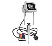 Smartwares Projecteur à LED coloré sur Brochette, lampe de jardin avec télécommande flp1 de b10s-48