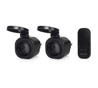 Smartwares Set de mini interrupteur d'Extérieur 7,2x7,6x1,4 cm Noir