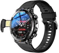 Smartwatch avec carte SIM 4G, double caméra et moniteur de fréquence cardiaque, positionnement NFC pour appels et suivi de remise en forme