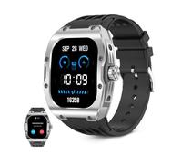 Smartwatch con esfera cuadrada KSIX Hero en color negro y aleación de aluminio, con pantalla táctil de 1.96" AMOLED, conectividad