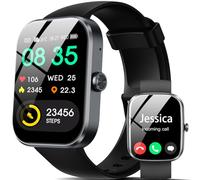 Smartwatch dames hommes avec fonction téléphonique, 1,91 "hdécran tactile smartwatch avec appels Bluetooth, 112 + modes sportifs, ip68 étanche, Mont de sport avec moniteur de sommet pulsant (Noir)