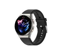 Smartwatch E09 silver black bracelet en silicone résistant à l’eau fréquence cardiaque température corporelle