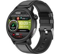 Smartwatch ET470 bracelet en cuir noir résistant à l'eau fréquence cardiaque température corporelle M14