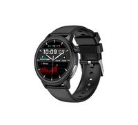 Smartwatch ET470 bracelet en silicone noir résistant à l'eau fréquence cardiaque température corporelle