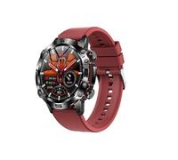 Smartwatch ET482 bracelet en caoutchouc rouge résistant à l'eau fréquence cardiaque température corporelle