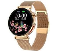 Smartwatch ET490 gold steel bracelet résistant à l’eau fréquence cardiaque température corporelle G